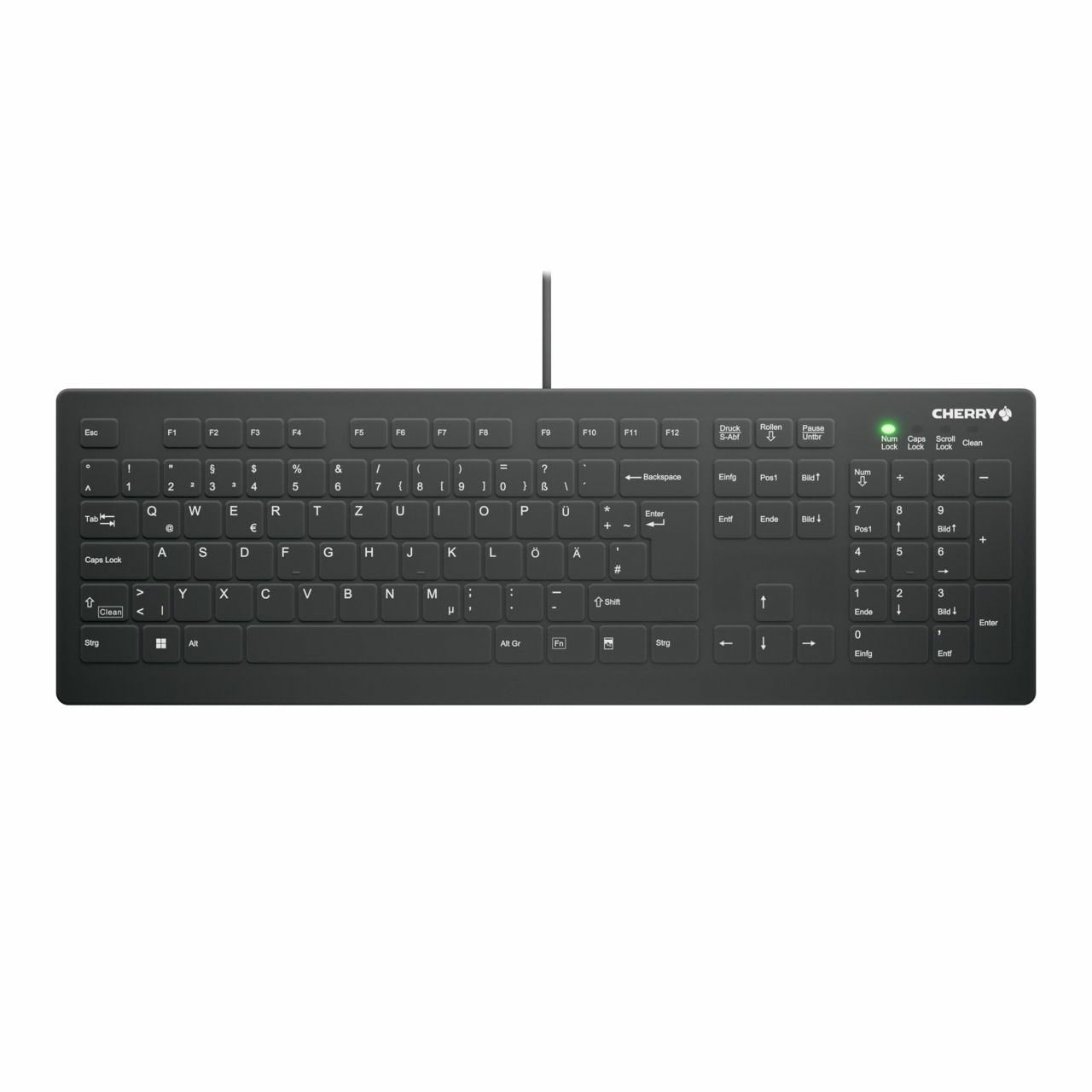 EAN 7061111384628 - CHERRY AK-C8112 teclado Médico USB QWERTZ Alemán Negro, Blanco imagen 1