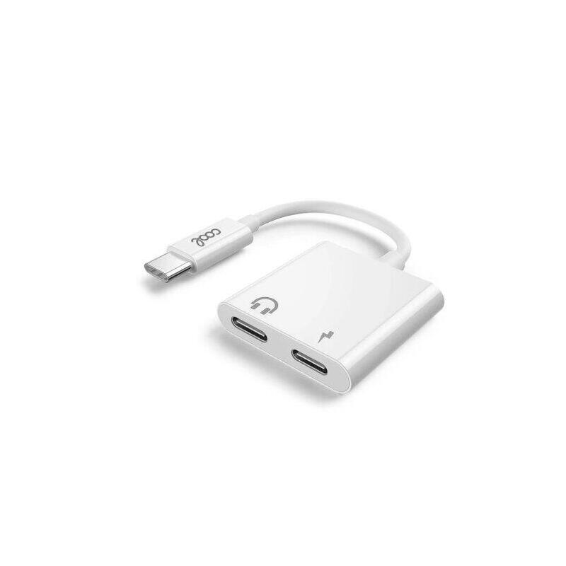 Adaptador Cool Dual Usb-C Audio Carga