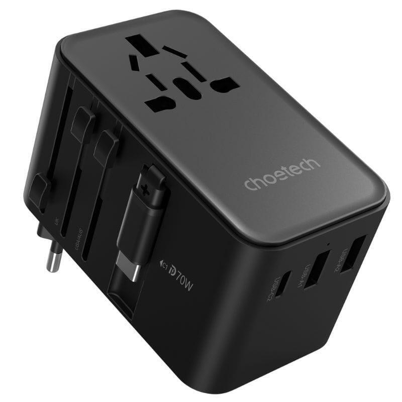 Adaptador De Viaje Choetech 70w Con Cable Usb-C