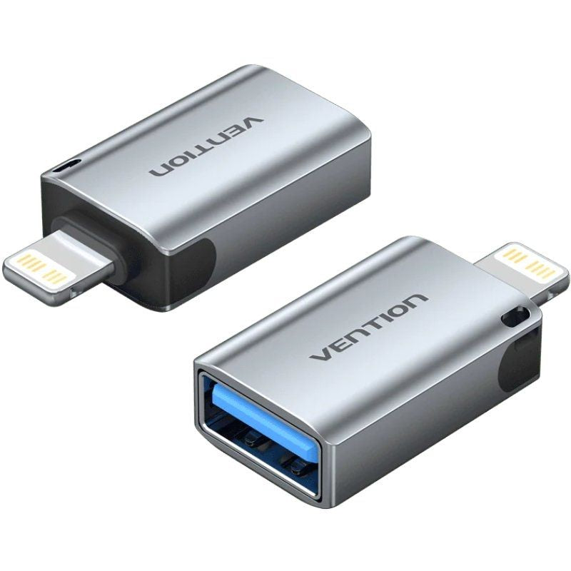Adaptador Otg Usb Vention Cuch0 Usb Hembra Lightning Macho Azul