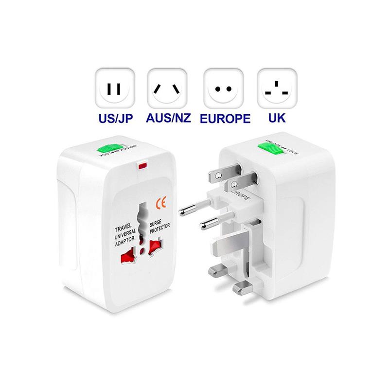 Adaptador Universal De Viaje Us/Au/Uk/Eu
