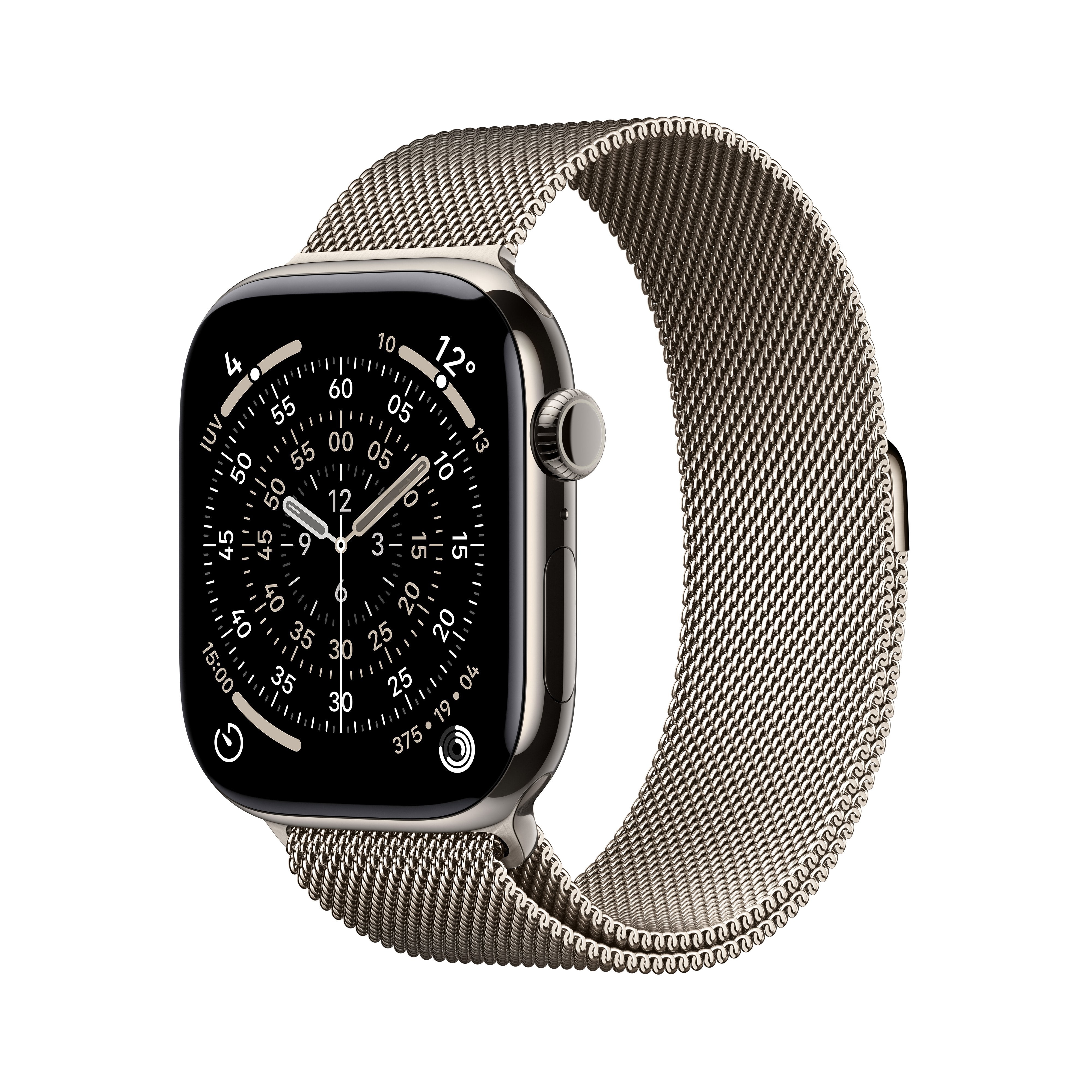 Apple Watch Series 11 Gps + Cellular 46mm Natural Titanium Case With Natural Milanese Loop - M L