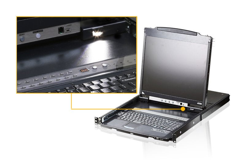 8-Port 19" Lcd Cat5e/6 Kvm Over Ip Switch Dual Rail - Kl1108vn-Axa-Fg