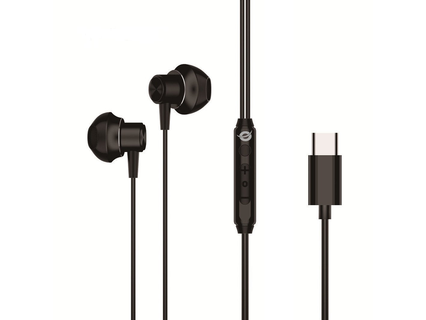 Auricular Intrauditivo Usb-C Conceptronic Brendan04b 1.2m Microfono Controles Color Negro