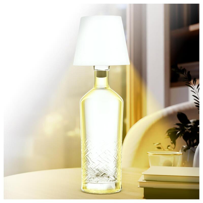 Addliving Lámpara Led Para Botella, Con Función Táctil, Lámpara De Noche Regulable, Pantalla De Lámpara, 3 Colores De Luz, 56 Ledes, Resistente A La Intemperie, Ip44, Incluye 3 Accesorios Para