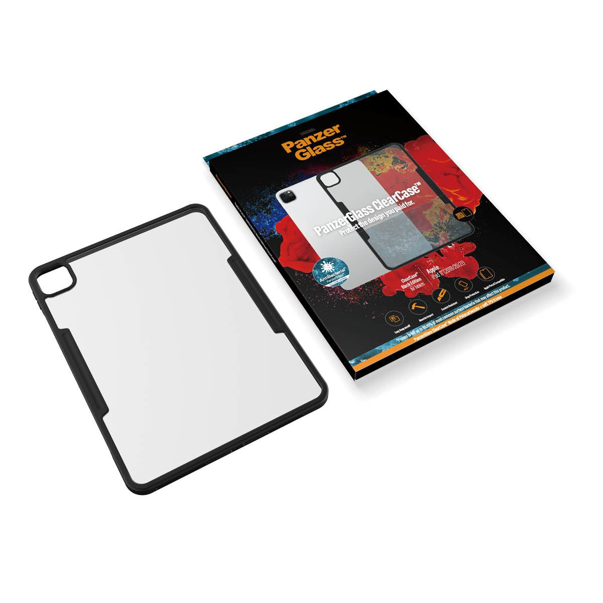 Funda Panzerglass Para Apple Ipad 11 (2018, 2020, 2021) Transparente  Negro