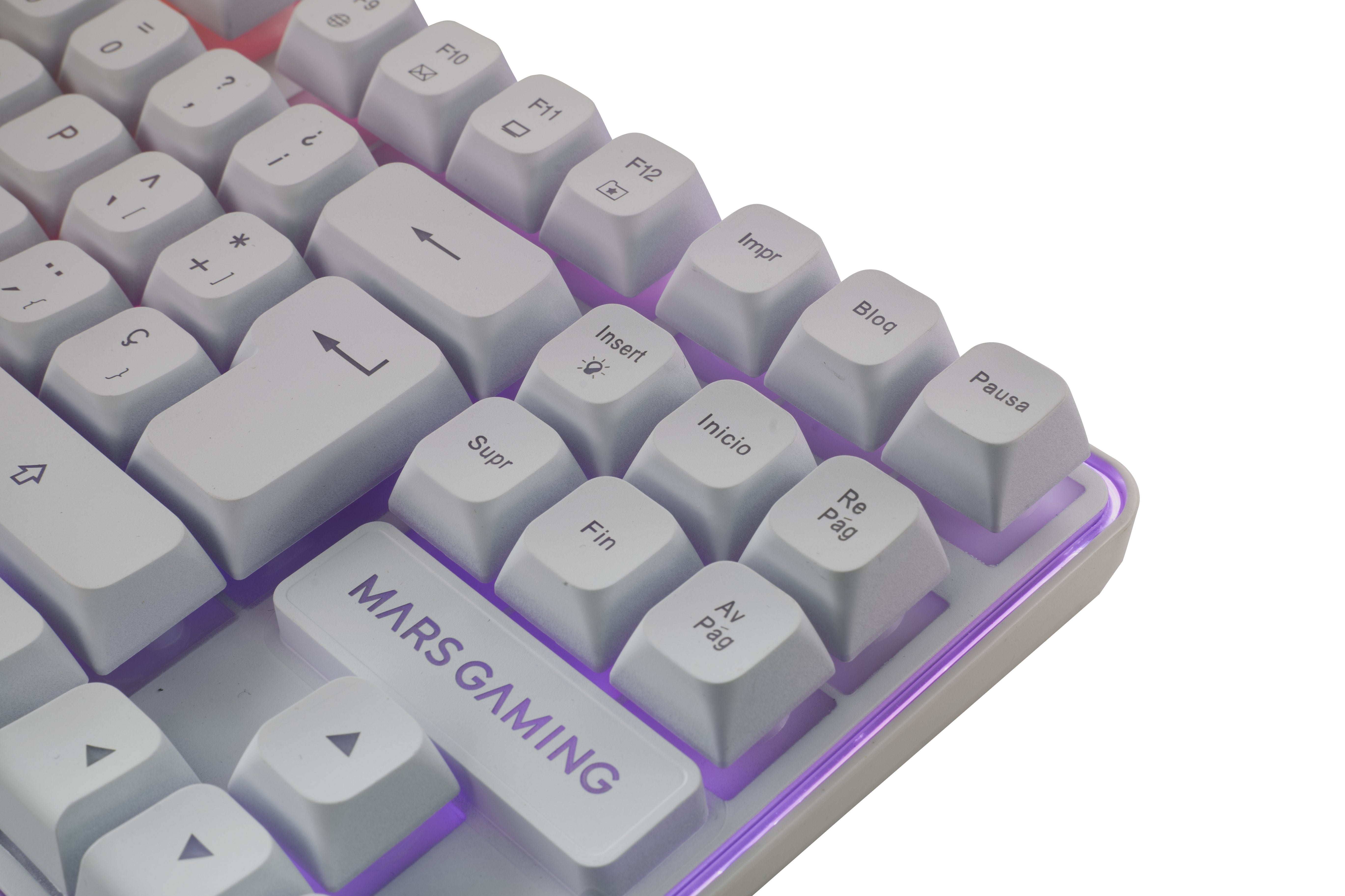 Pack Gamer 3en1 (Calvier/Ratón/Tapis) Mars Gaming Mcpwtkl (Blanco)
