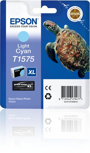 Epson Tinta Original Cian Claro T1575 25,9ml R/3000