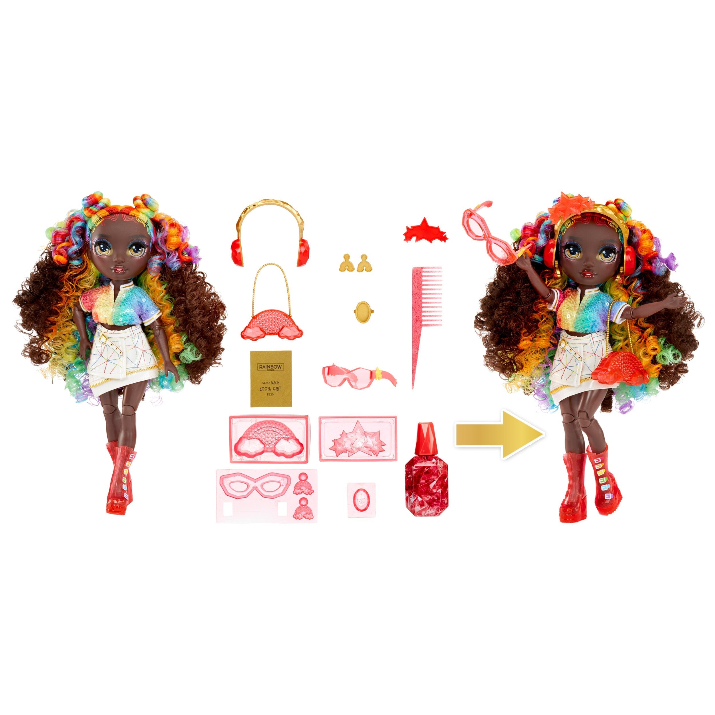 EAN 0035051121381 - Rainbow High Creative Crystals Fashion Doll- Iris Bow imagen 3