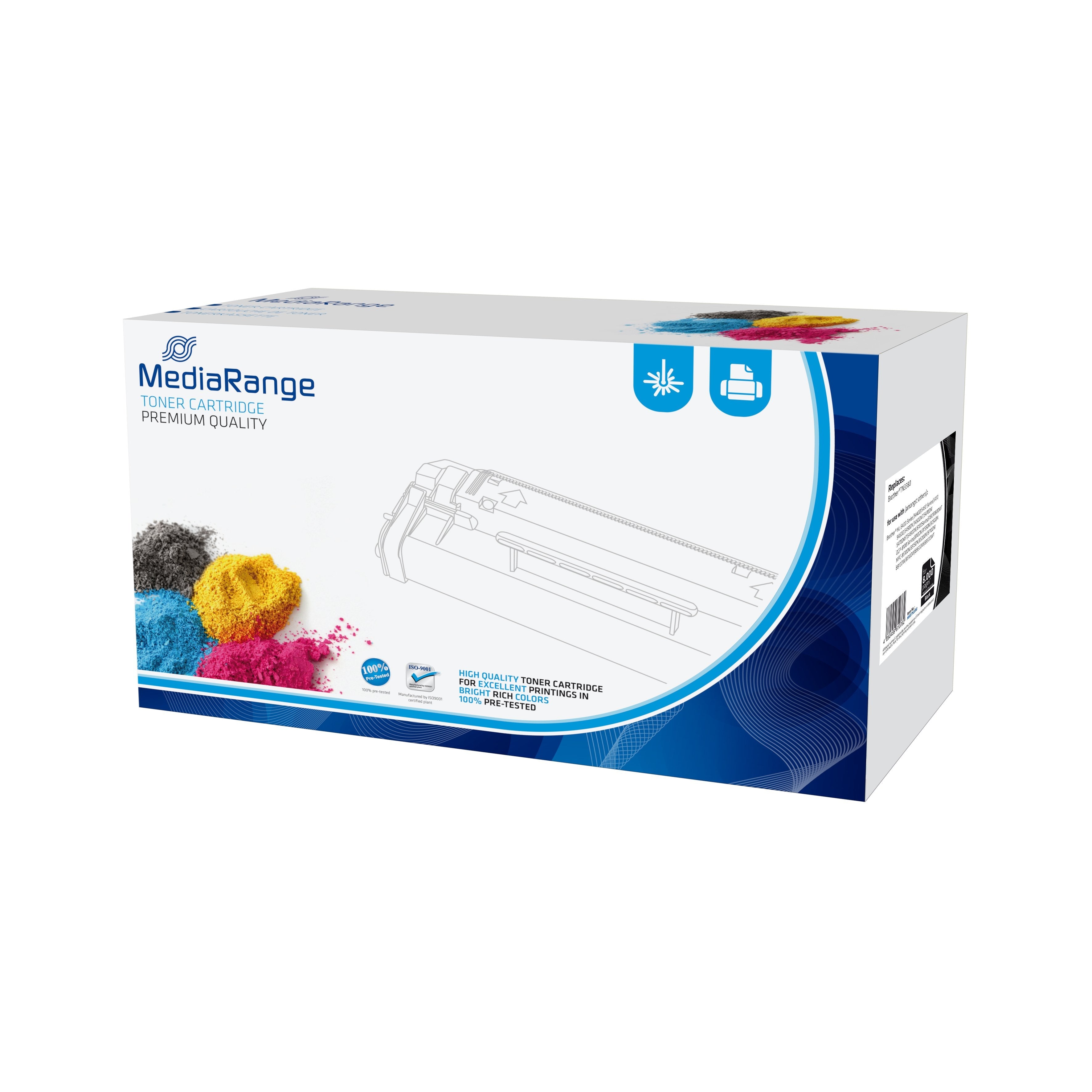 Toner Mediarange Brother Para Tn-3380 Negro