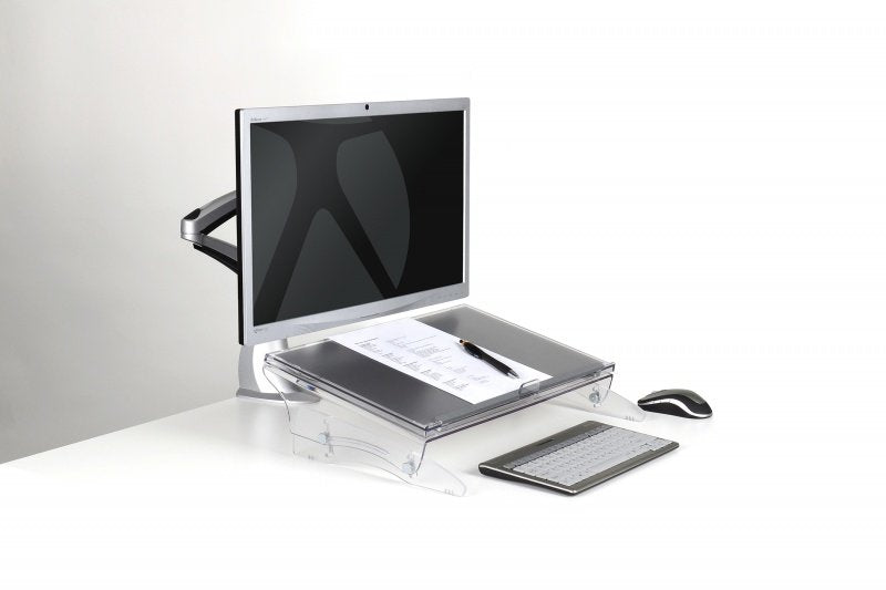 EAN 8717399992060 - BakkerElkhuizen FlexDesk 640 archivador Plástico, Caucho, Acero Gris claro, Transparente imagen 5