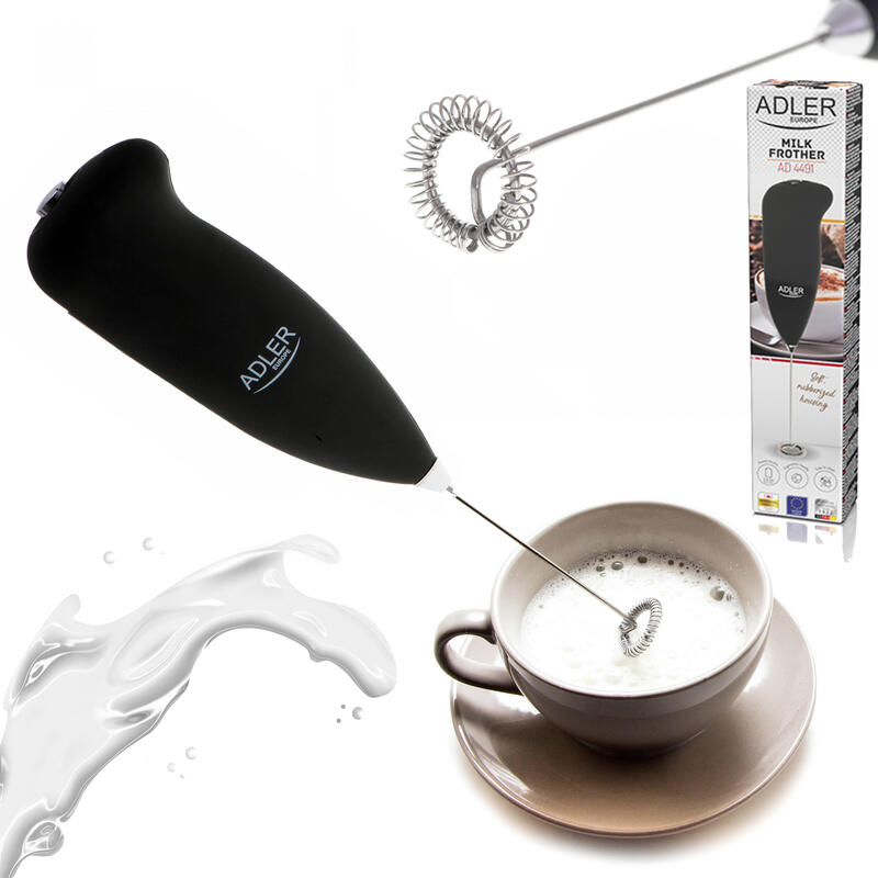 Adler Ad 4491 Espumador Para Leche Espumador De Leche De Mano Negro