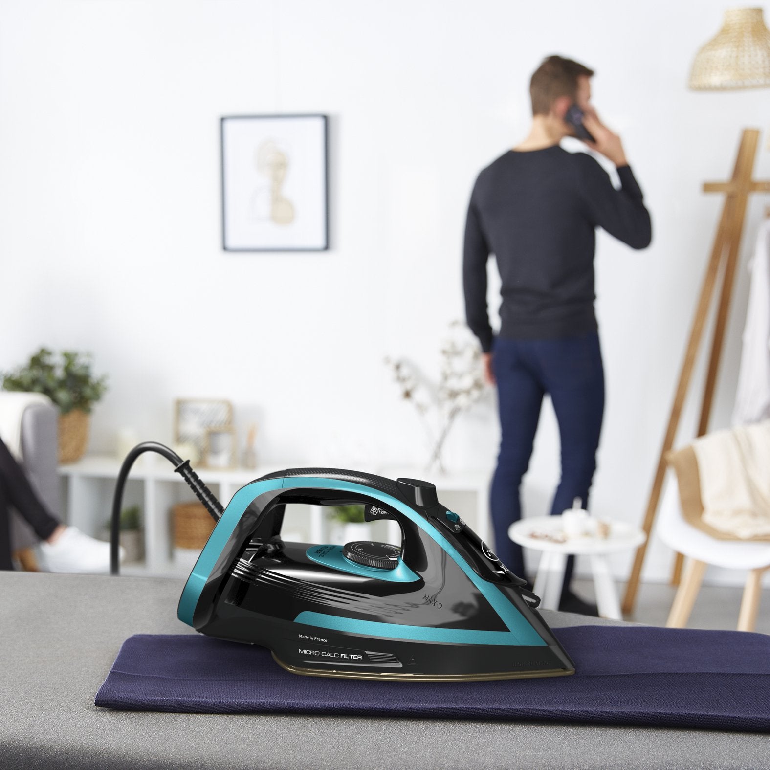 Tefal Plancha  Puregliss Fv8066e0  Negro Azul