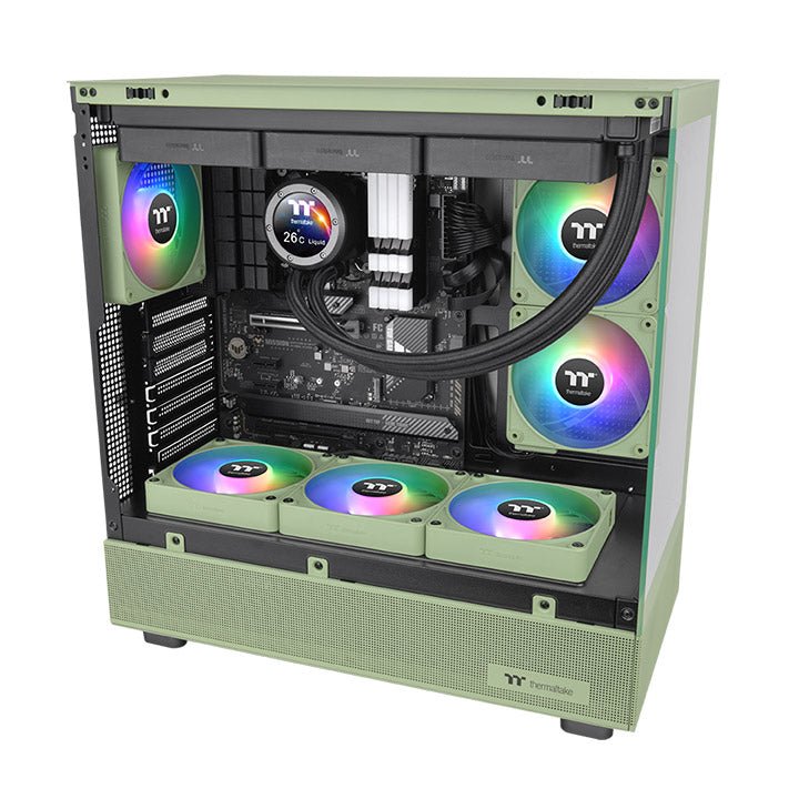 Ventilador Pc Thermaltake Ct120 Ex Argb Sync De Refrigeración Para Pc Verde Claro, Paquete De 3 Cl-F196-Pl12mg-A