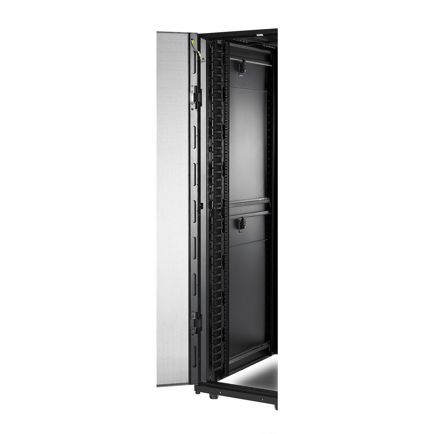Apc Placa De Guiado De Cables Para Armario Eléctrico - Negro - 45u - Conforme Taa (Paquete Con 2)
