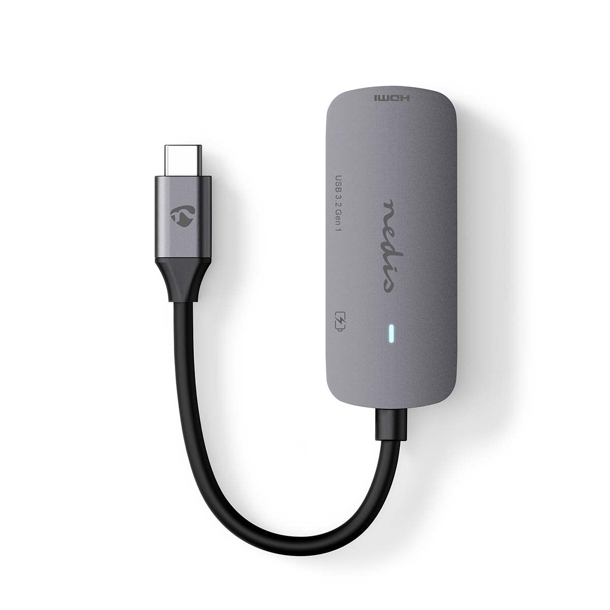 Nedis Ccgb64230gy01 Hub De Interfaz Usb 3.2 Gen 1 [3.1 Gen 1] Type-C 5000 Mbit/S Gris