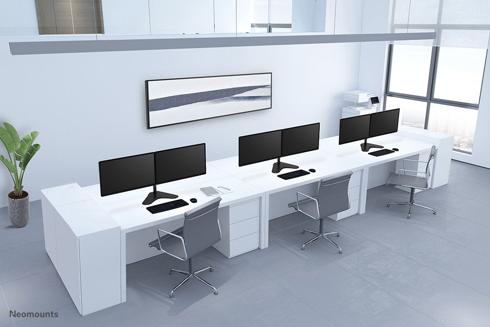 Newstar  Negro Fpma-D550ddblack El Fpma-D550ddblack Es Un Soporte De Escritorio Con 3 Puntos De Giro Para 2 Pantallas Lcd/Led/Tft De Hasta 32".