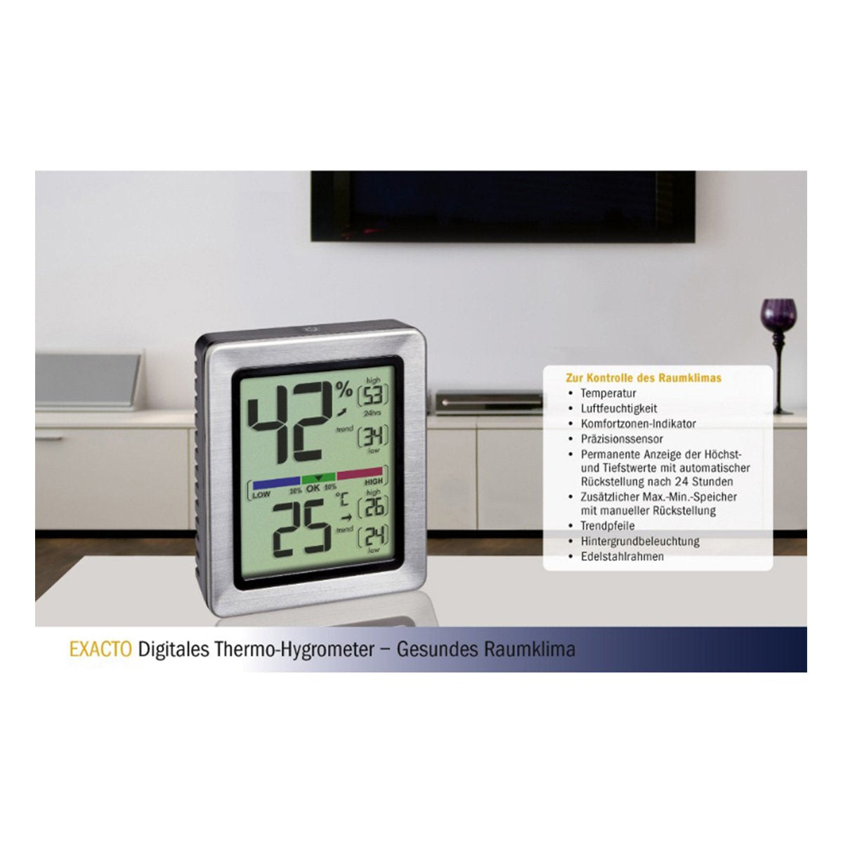 Tfa® Exacto Thermometer Plateado