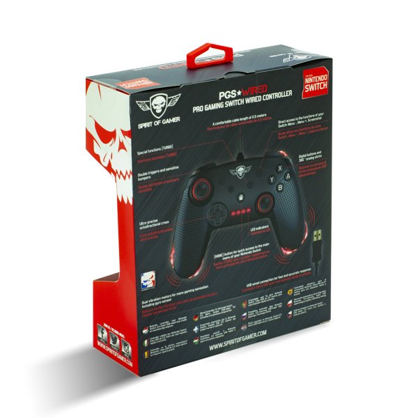 Mando Para Nintendo Switch Spirit Of Gamer Pro Cruceta Precision 2 Sticks Analogicos 16 Botones
