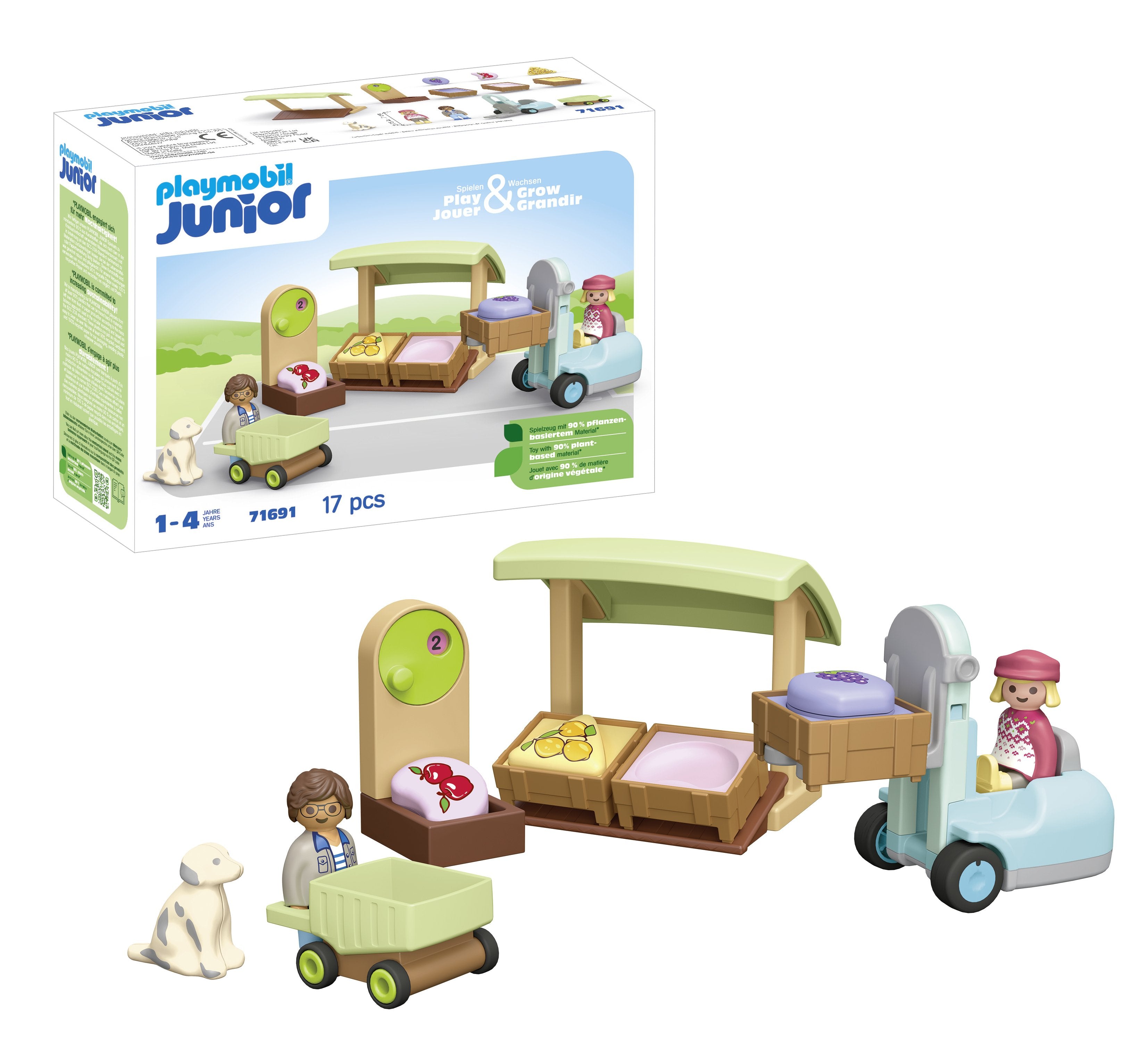 Playmobil Junior Puesto Ecológico Y Carretilla Elevadora