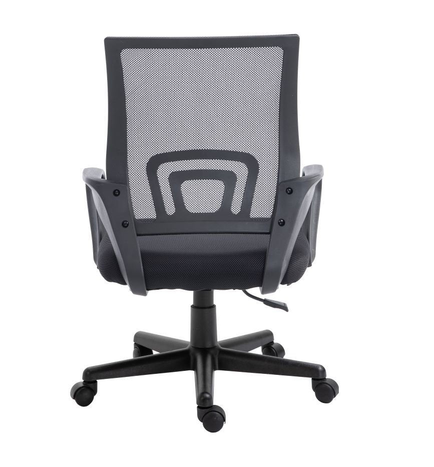 Silla De Oficina Equip De Malla Color Negro Recubrimiento Pu De Alta Calidad Diseño Ergonomico