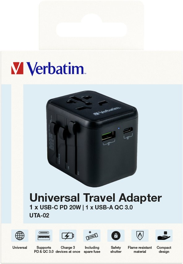 EAN 0023942495444 - Verbatim 49544 adaptador de enchufe eléctrico Universal Negro imagen 8