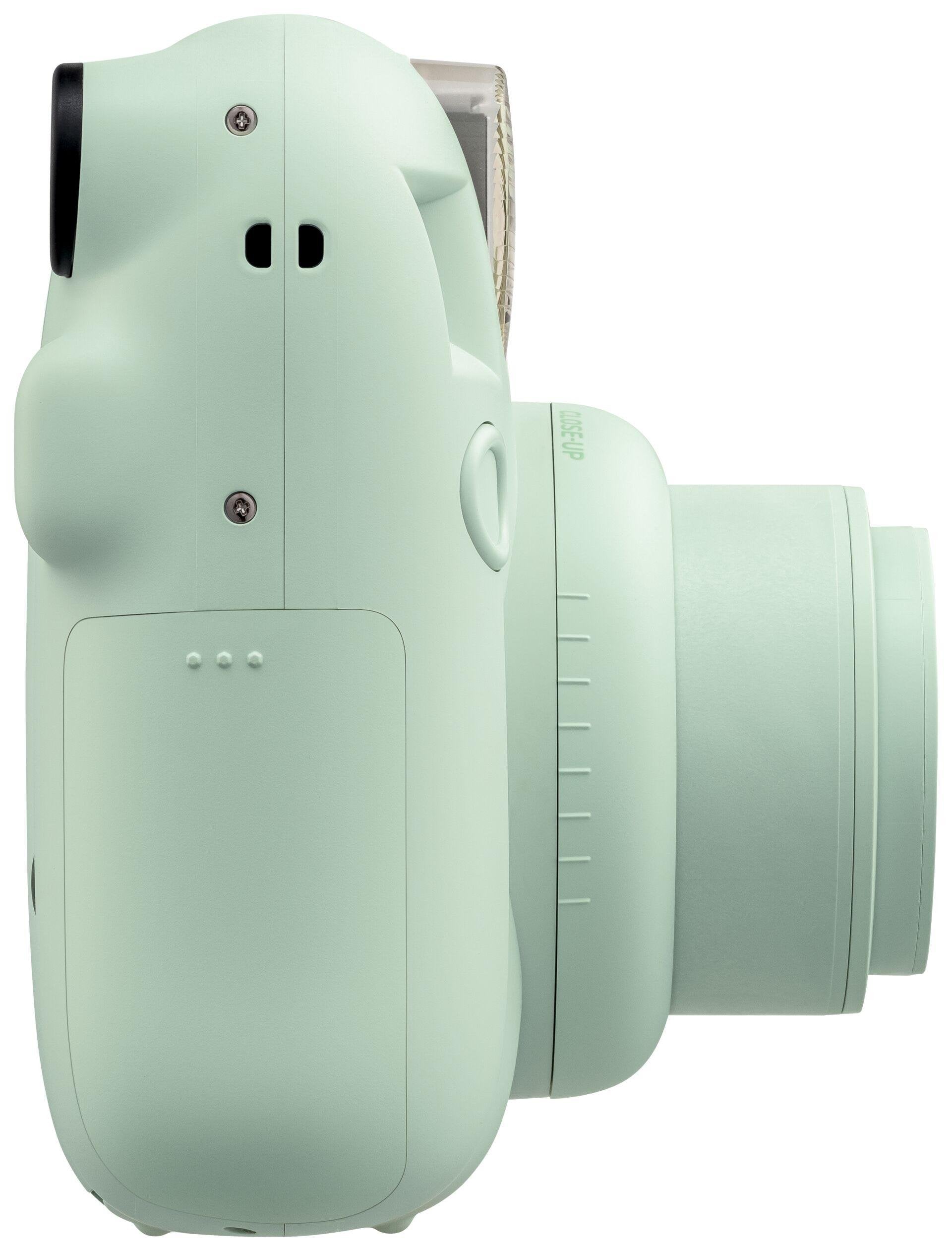 Fujifilm Instax Mini 12 Mint Green Camara Instantanea - Tamaño De Imagen 62x46mm - Flash Auto - Exposicion Automatica - Mini Espejo Para Selfies - Modo Primer Plano