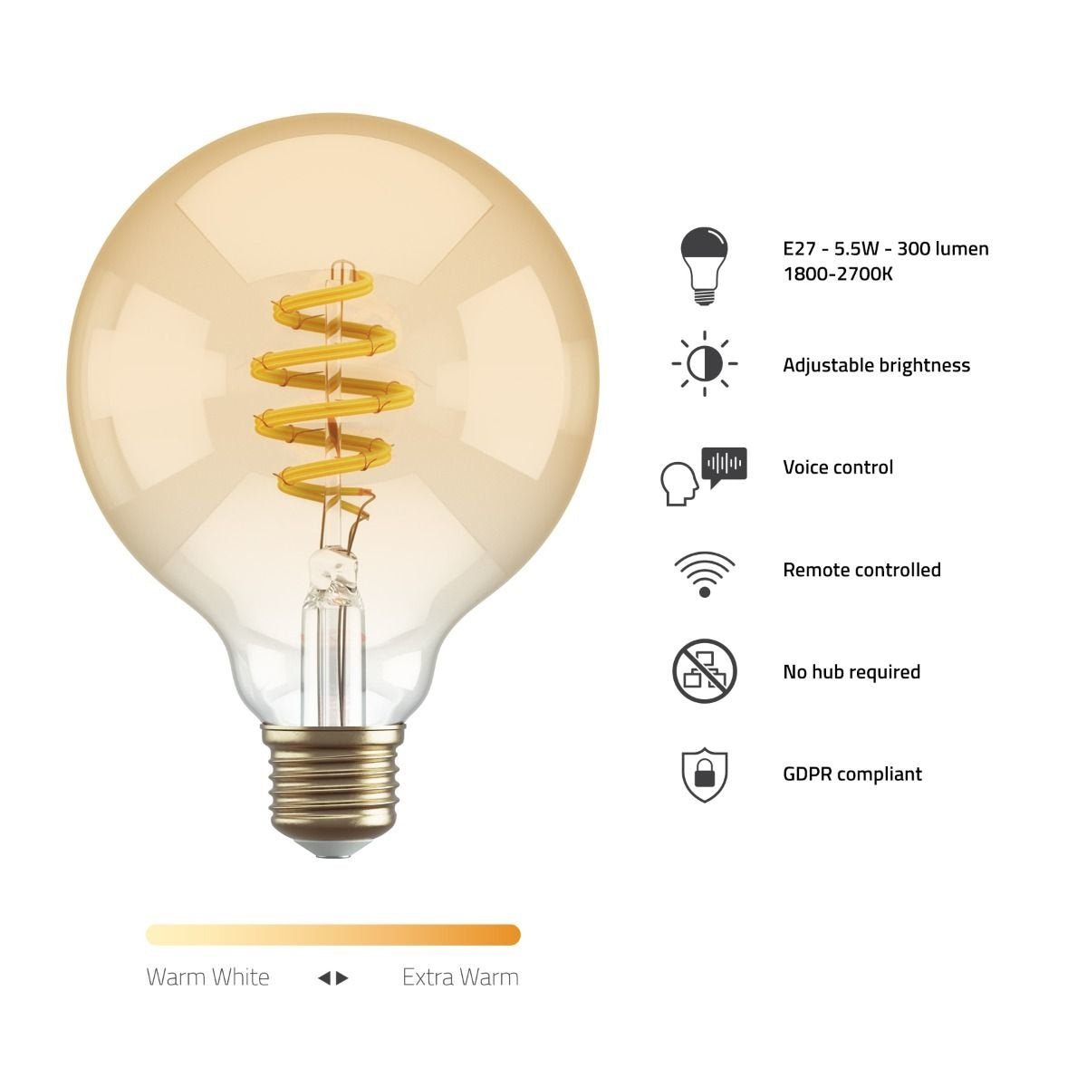 Bombilla Inteligente Hombli Hbeb-0312  Wi-Fi 5,5 W