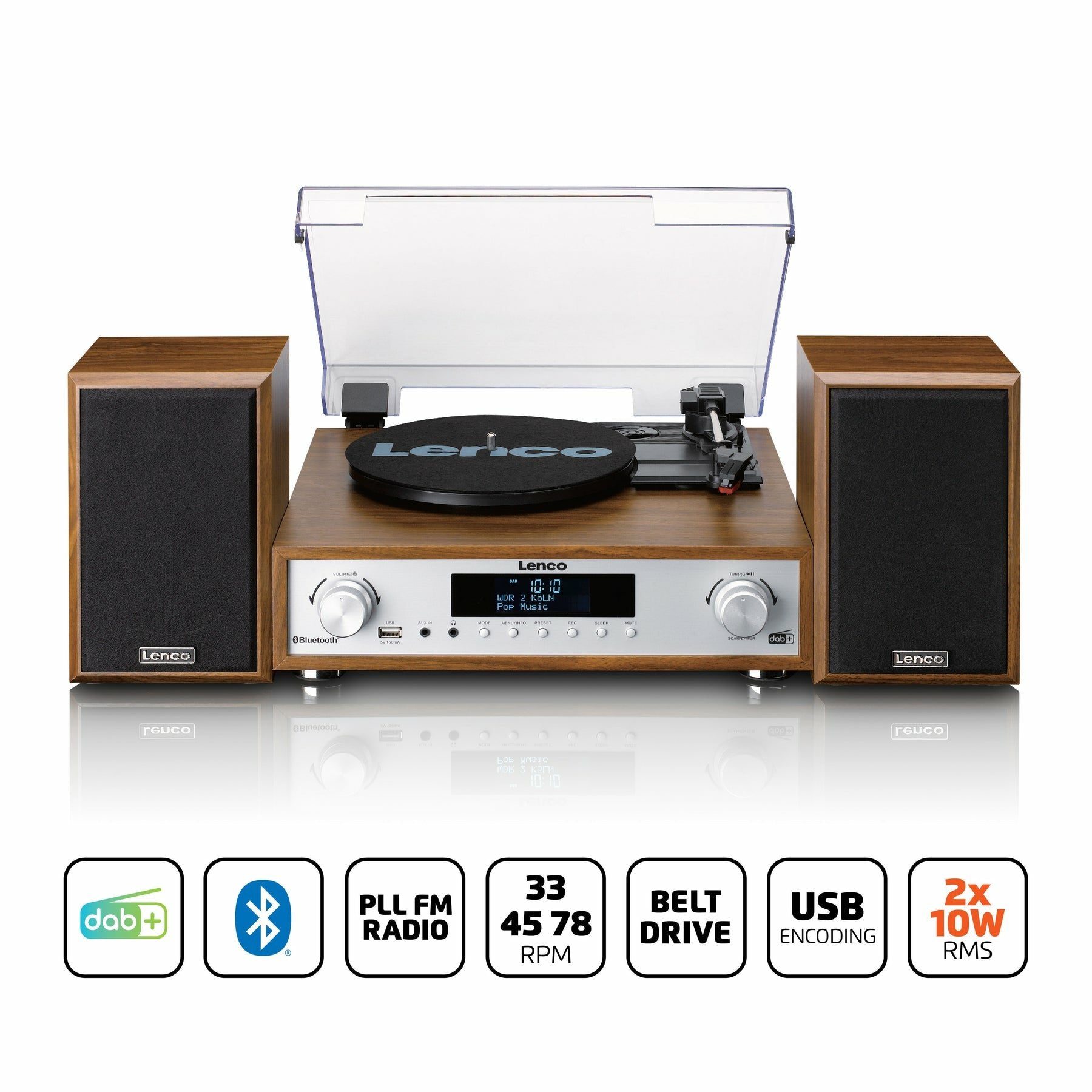 Tocadisco  Lenco Mc-160wd Wood