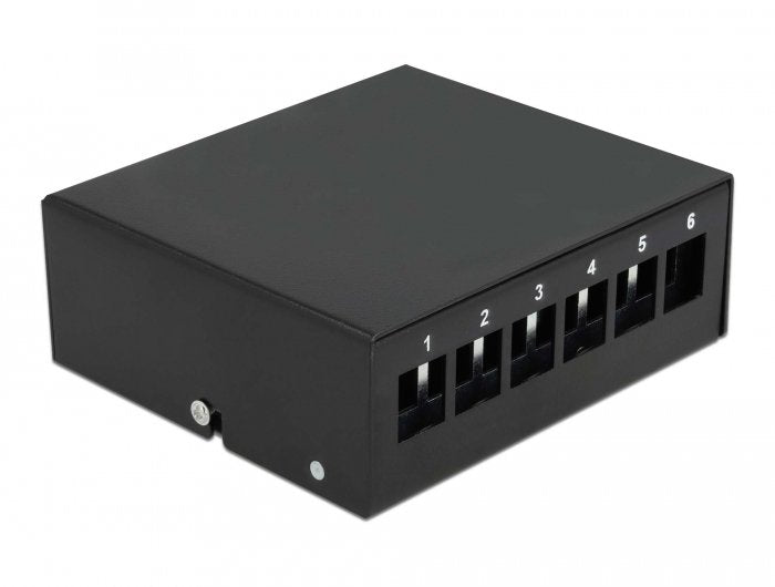 Delock Keystone Patchpanel 6 Port Schwarz
