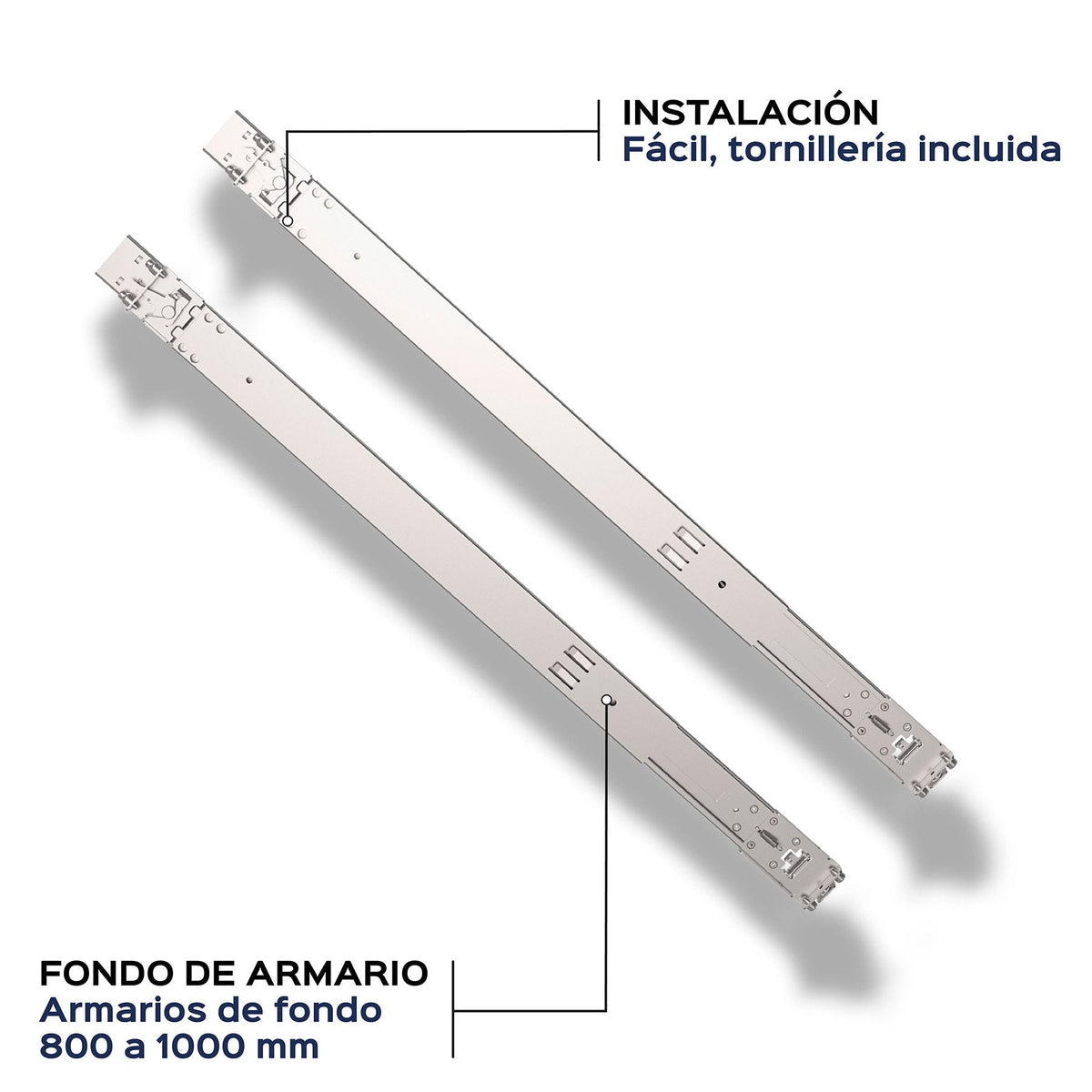 Kit De Railes Unykach Uk514208g4 Para Caja Rack 2u Material Acero Hasta 40kg Sistema Telescopico Pla