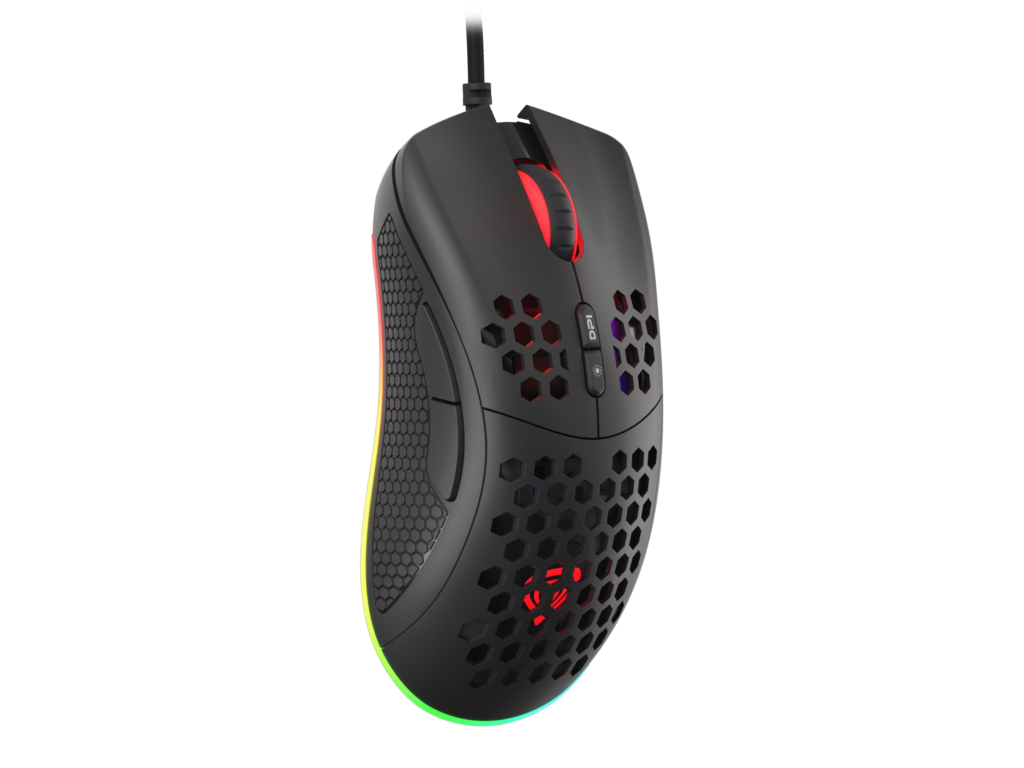 Krypton 555 8000dpi (Paw3333) Ratón Rgb Retroiluminación Negra