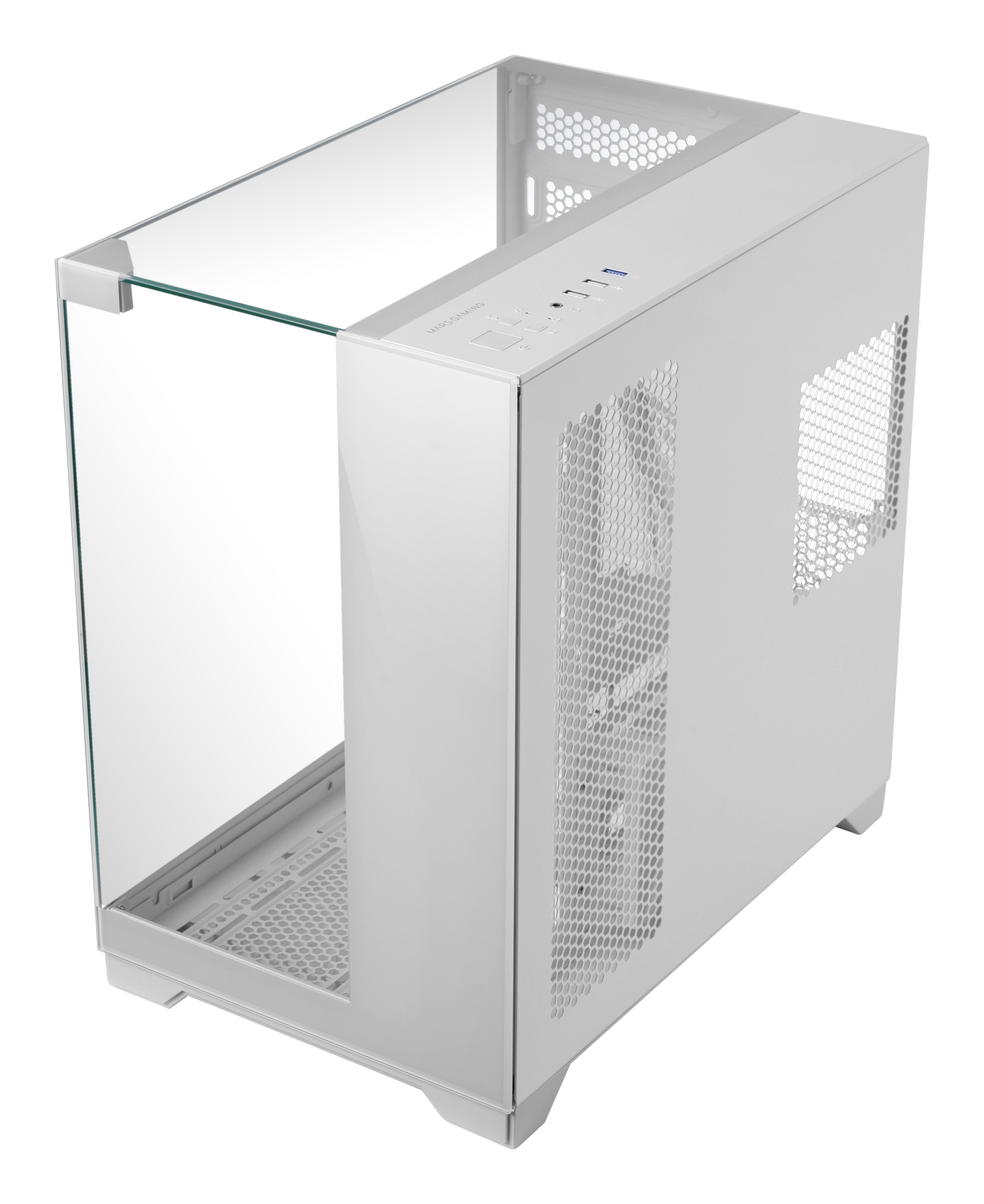 Caja Gaming Minitorre Mars Gaming Mc-Vision Blanca