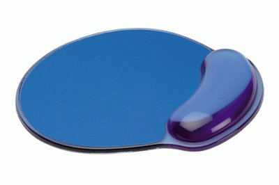 Roline Mousepad Mit Handgelenkauflage Silikon Blau Transparent