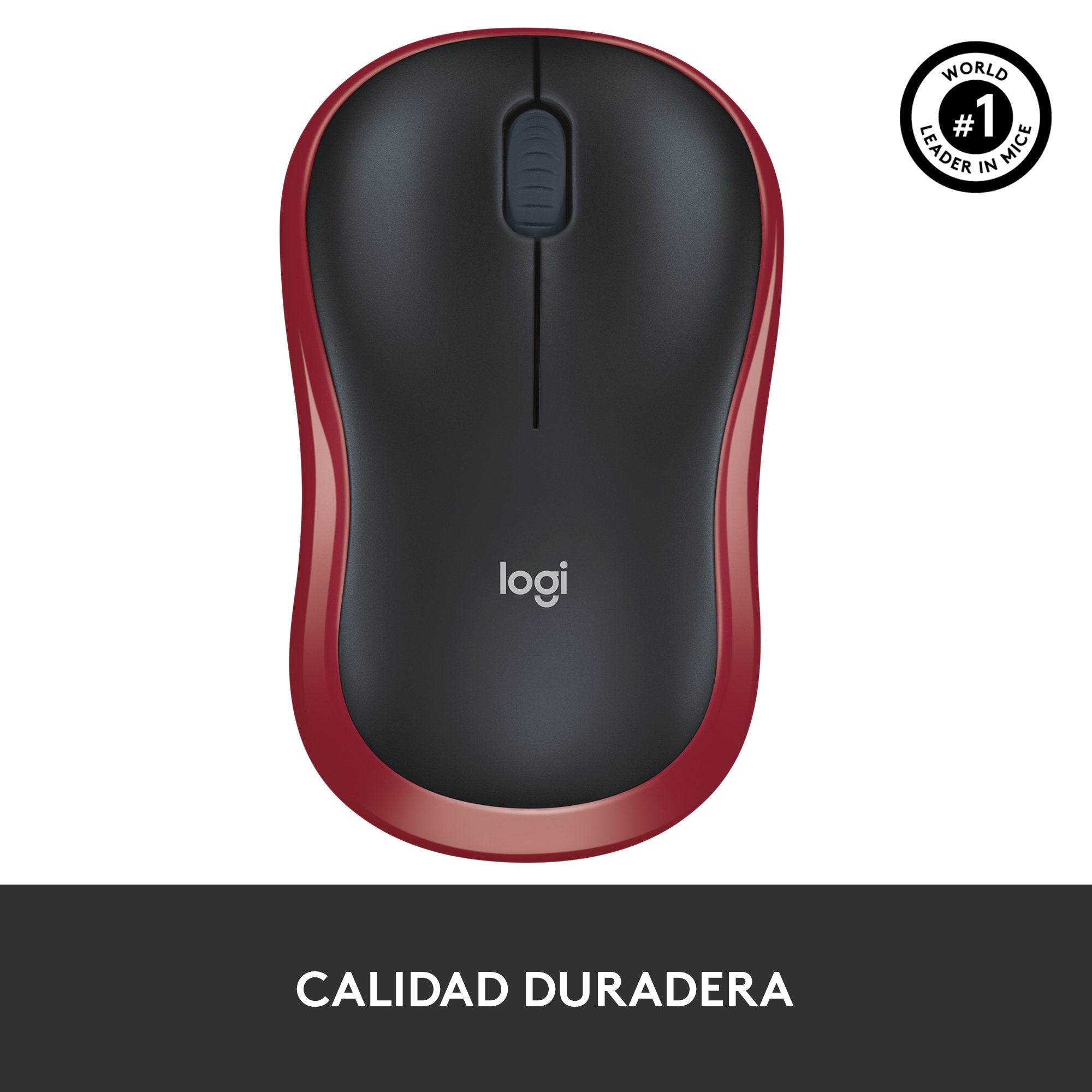 Ratón Inalámbrico Logitech M185 Rojo 910-002240