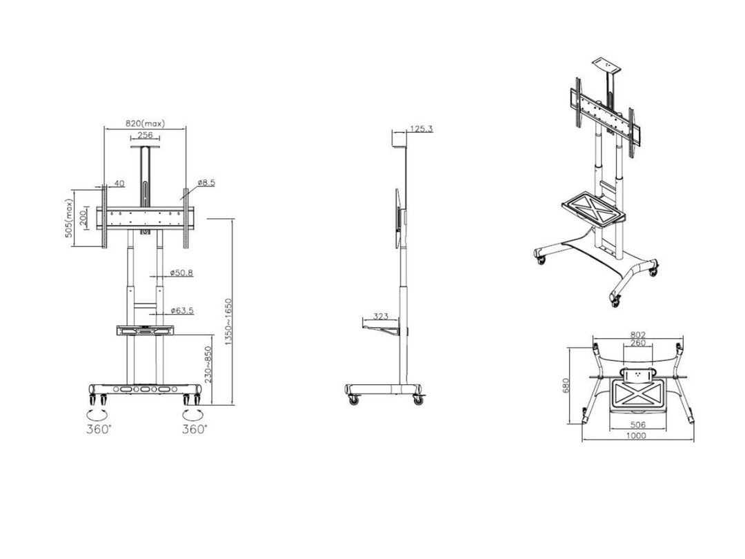 EAN 7350073734627 - Multibrackets 4627 soporte para TV 2,03 m (80") Negro imagen 24