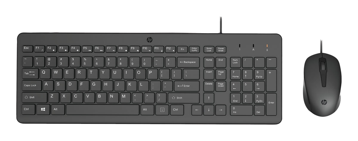 EAN 0195122875527 - HP 150 Wired Mouse and Keyboard Combination teclado Ratón incluido Hogar / Oficina USB Negro imagen 1
