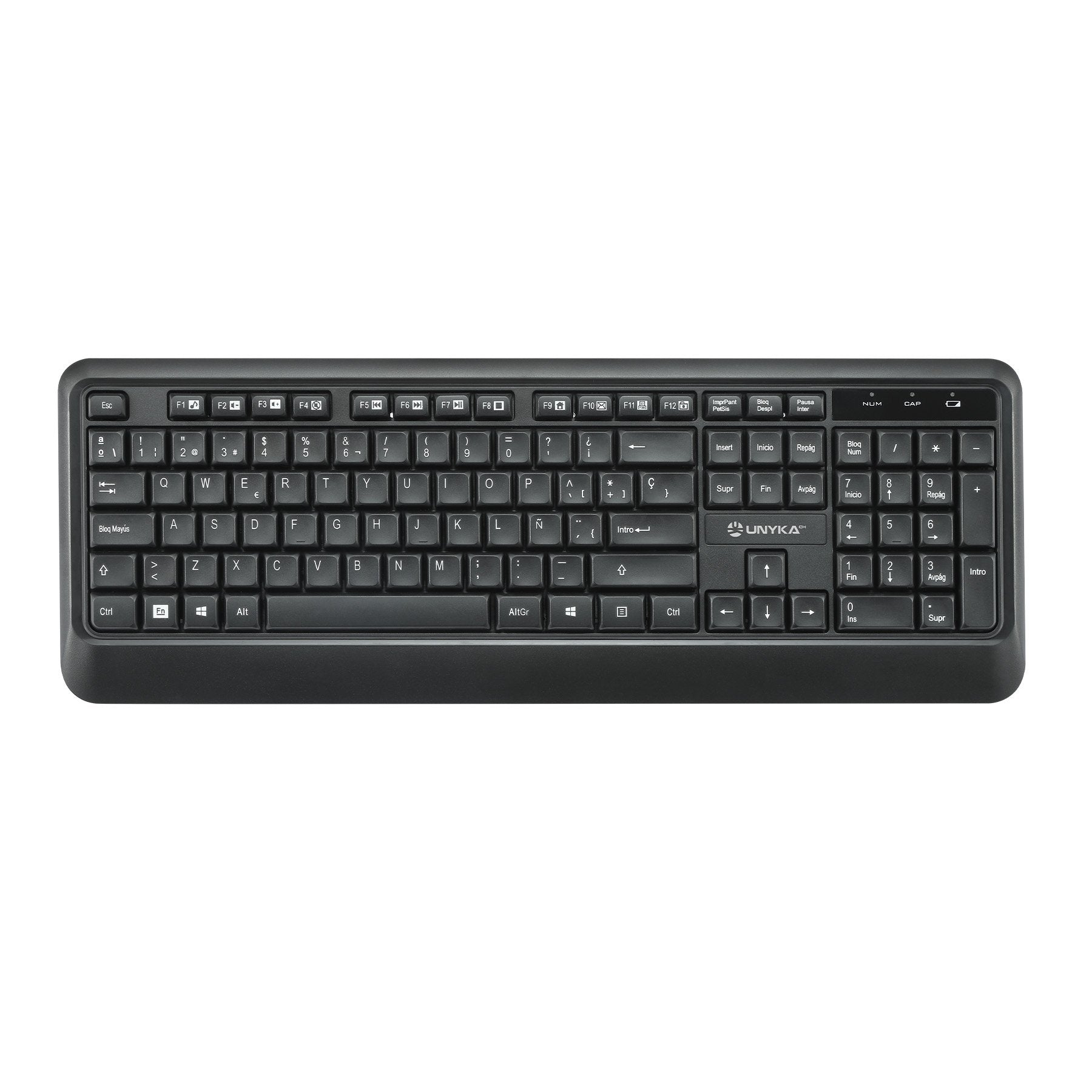 Unykach Uk39 Pack De Teclado Inalambrico Compacto + Raton Inalambrico 1600dpi, 3 Botones, Uso Ambidiestro - Negro