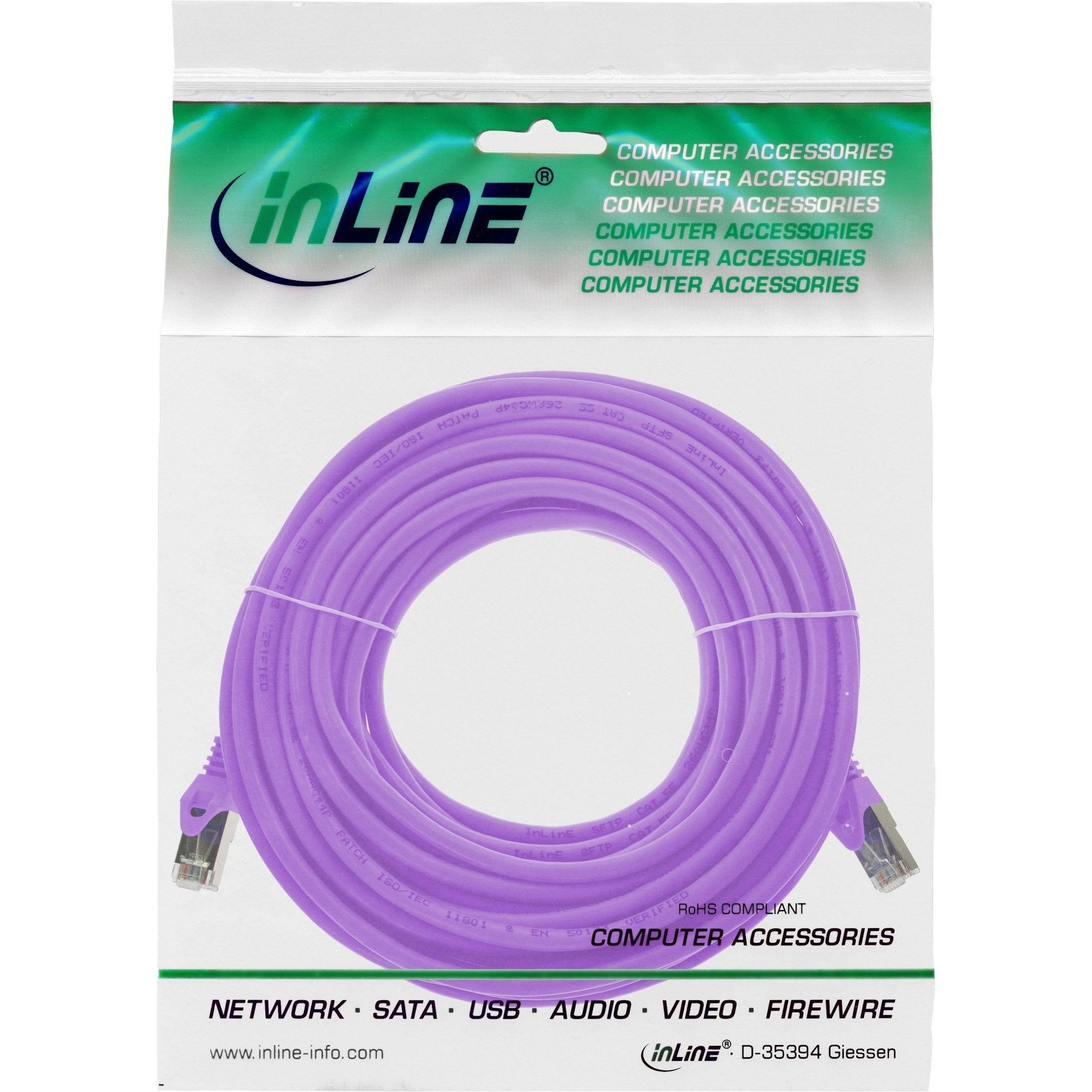 Cable De Red Inline Sf/Utp Cat.5e Violeta 7,5m