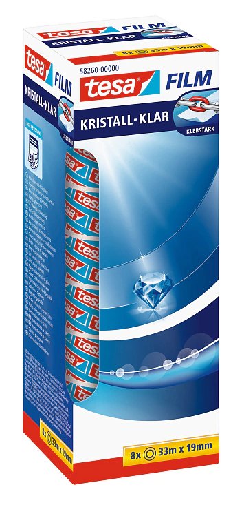 Tesa 58260 - Film Kristall-Transparente 33 M X 19 Mm 8 Rollos