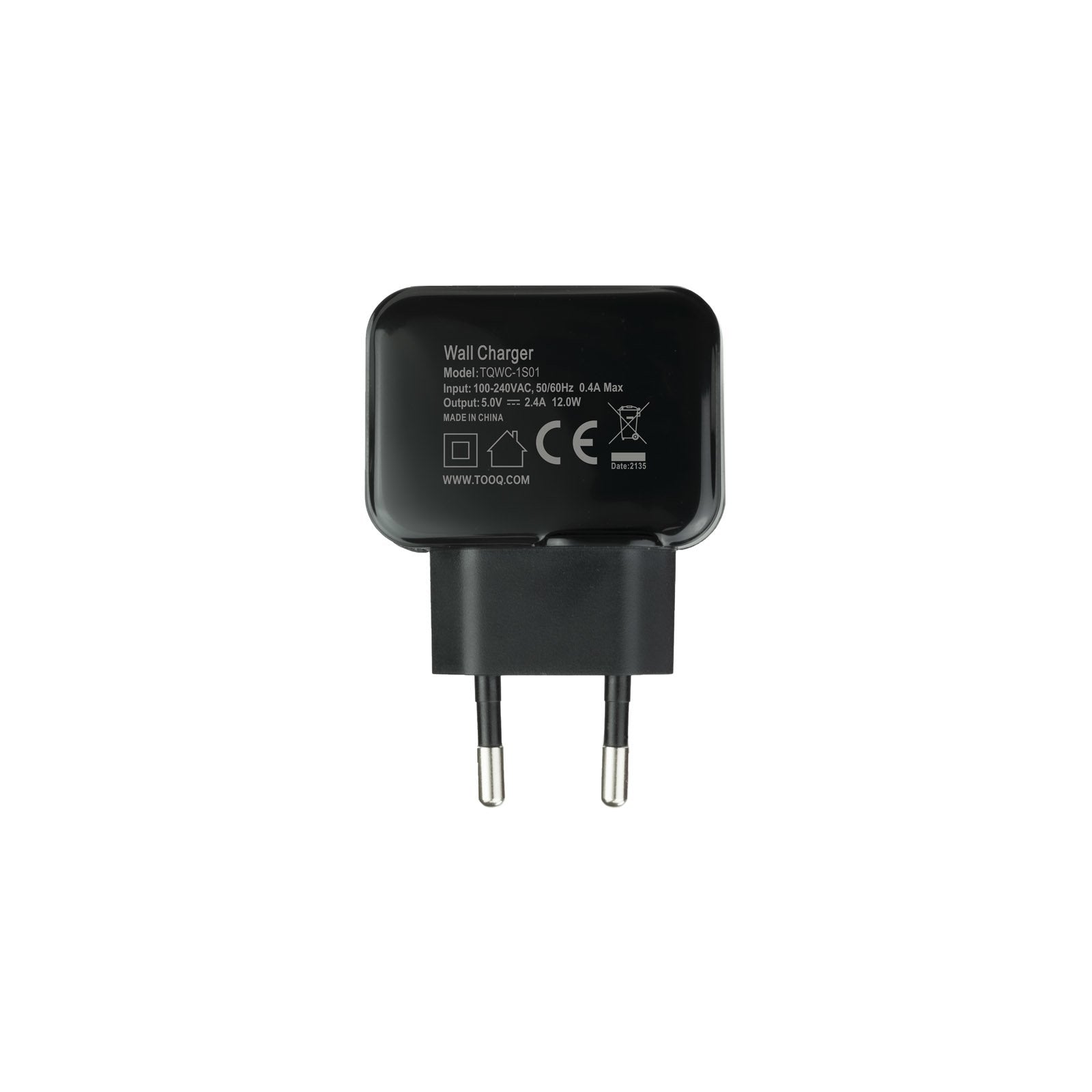Tooq Cargador De Pared Usb 5v 2.4 A - 1 Puerto Usb - Negro