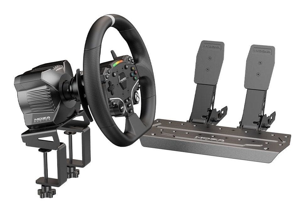 Moza Racing R3 Base + Volante R5 + Pedales Para Pc Y Xbox Negro Rs053