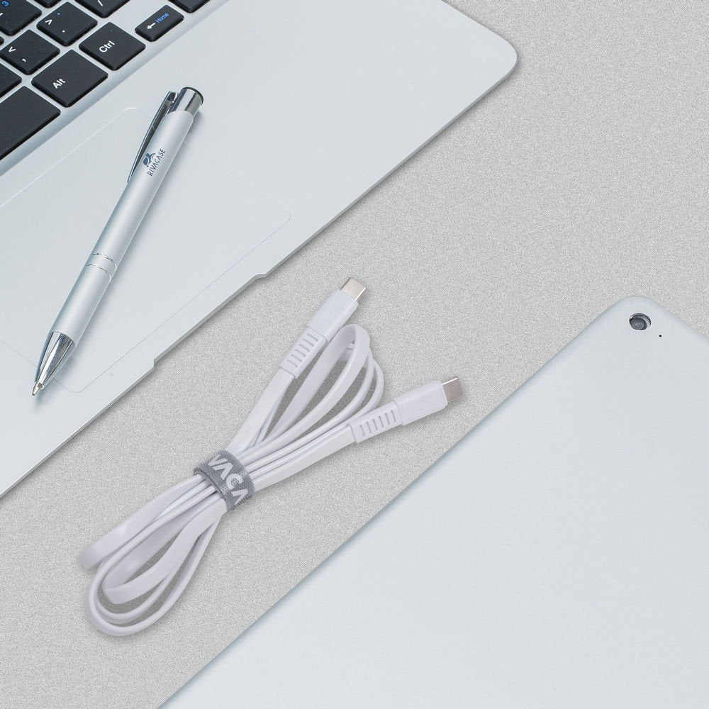 Cable Usb-C To Usb-C 1.2m/White Ps6005 Wt12 Rivacase