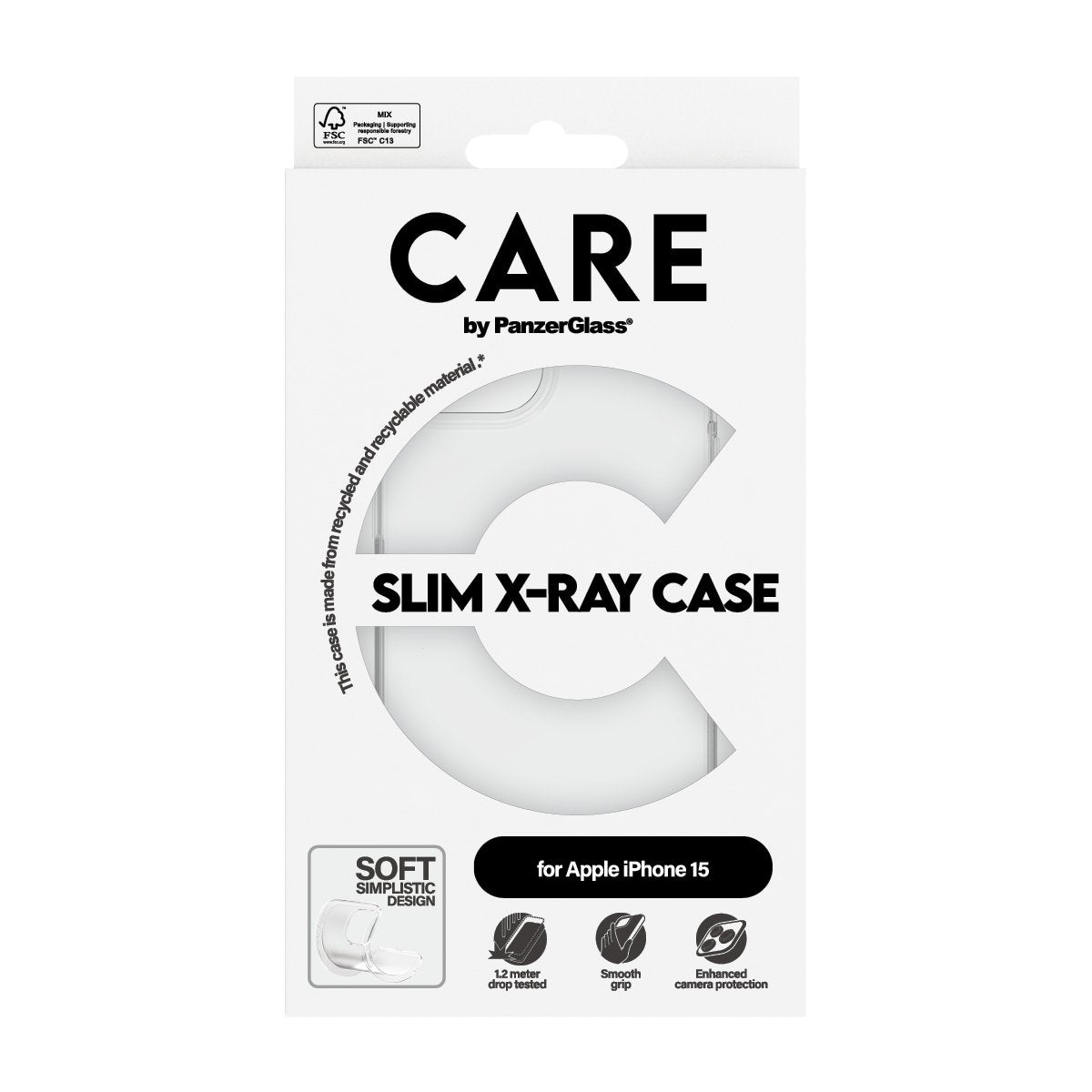 EAN 5715685005688 - PanzerGlass CARE™ by ® X-Ray Case iPhone 15 funda para teléfono móvil Transparente imagen 3