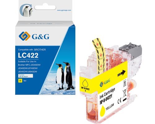 G&G Tinte Komp. M. Brother 422 Cartucho Lc422y Y 550 Copias