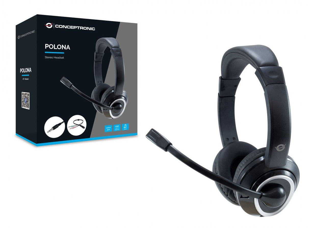 EAN 4015867224243 - Conceptronic POLONA02BA auricular y casco Auriculares Alámbrico Diadema Juego Negro imagen 2