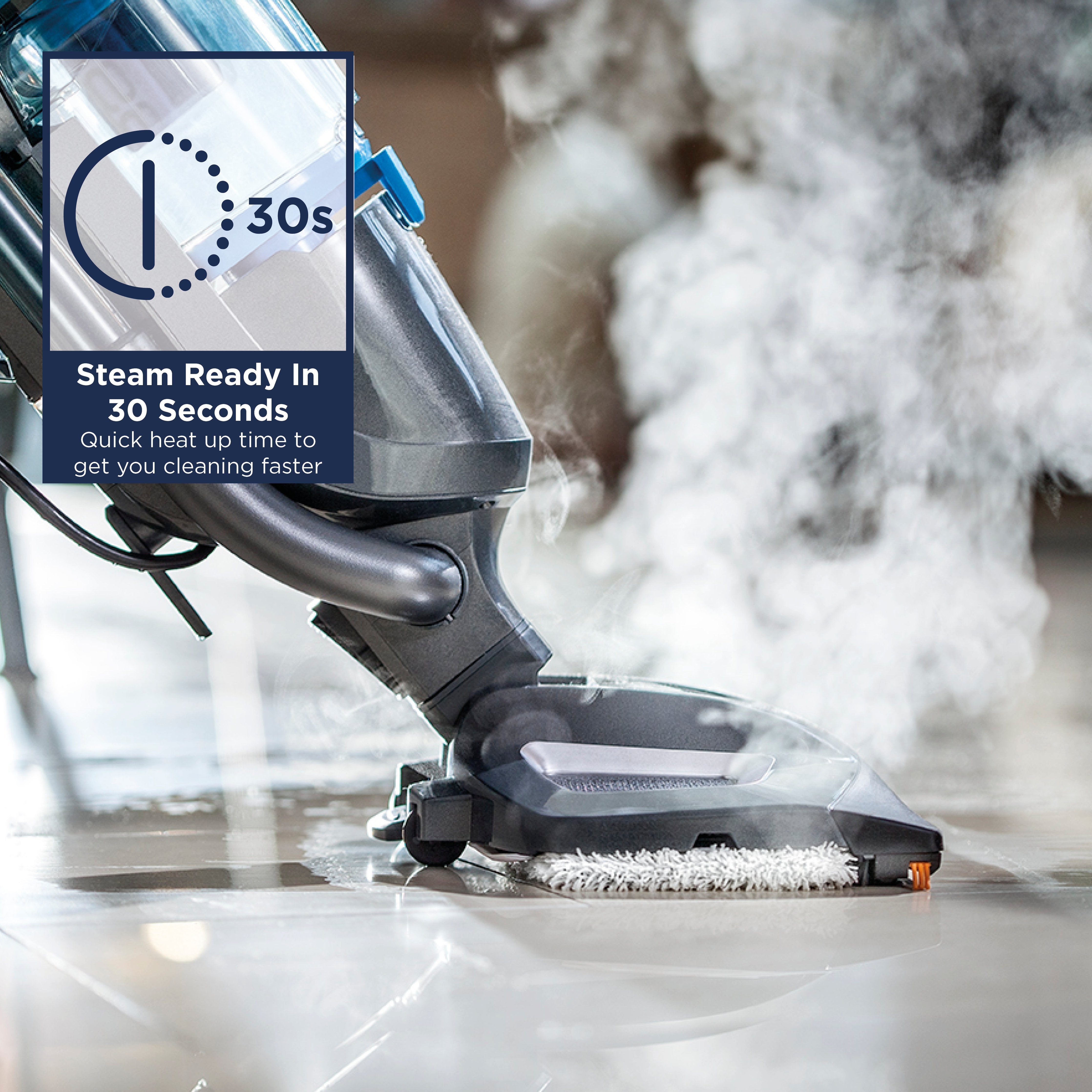 EAN 11120235340 - Bissell Vac & Steam Fregona a vapor 1,35 L 1600 W Azul, Titanio imagen 6