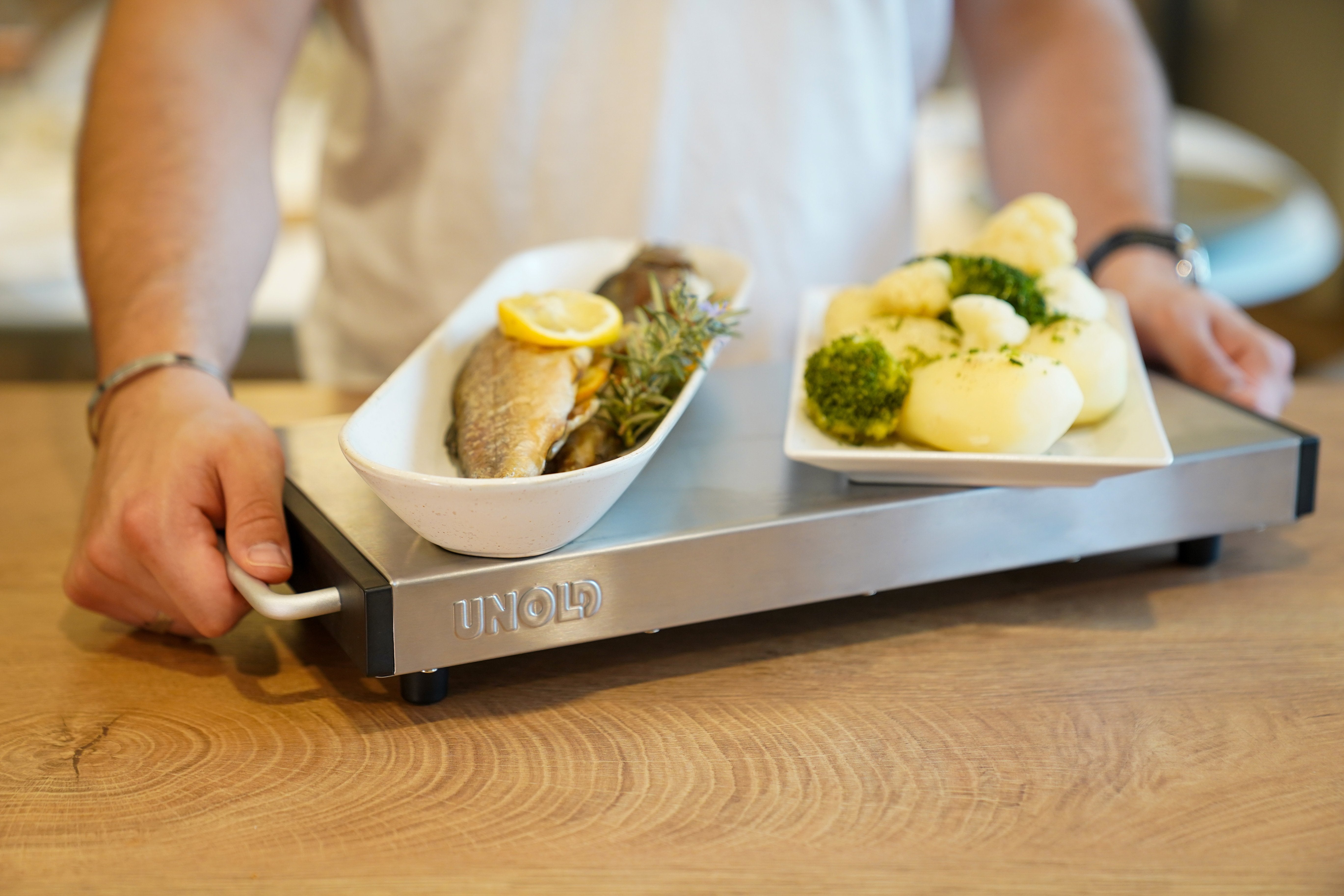 Unold Elena Calentador De Alimentos Negro, Acero Inoxidable