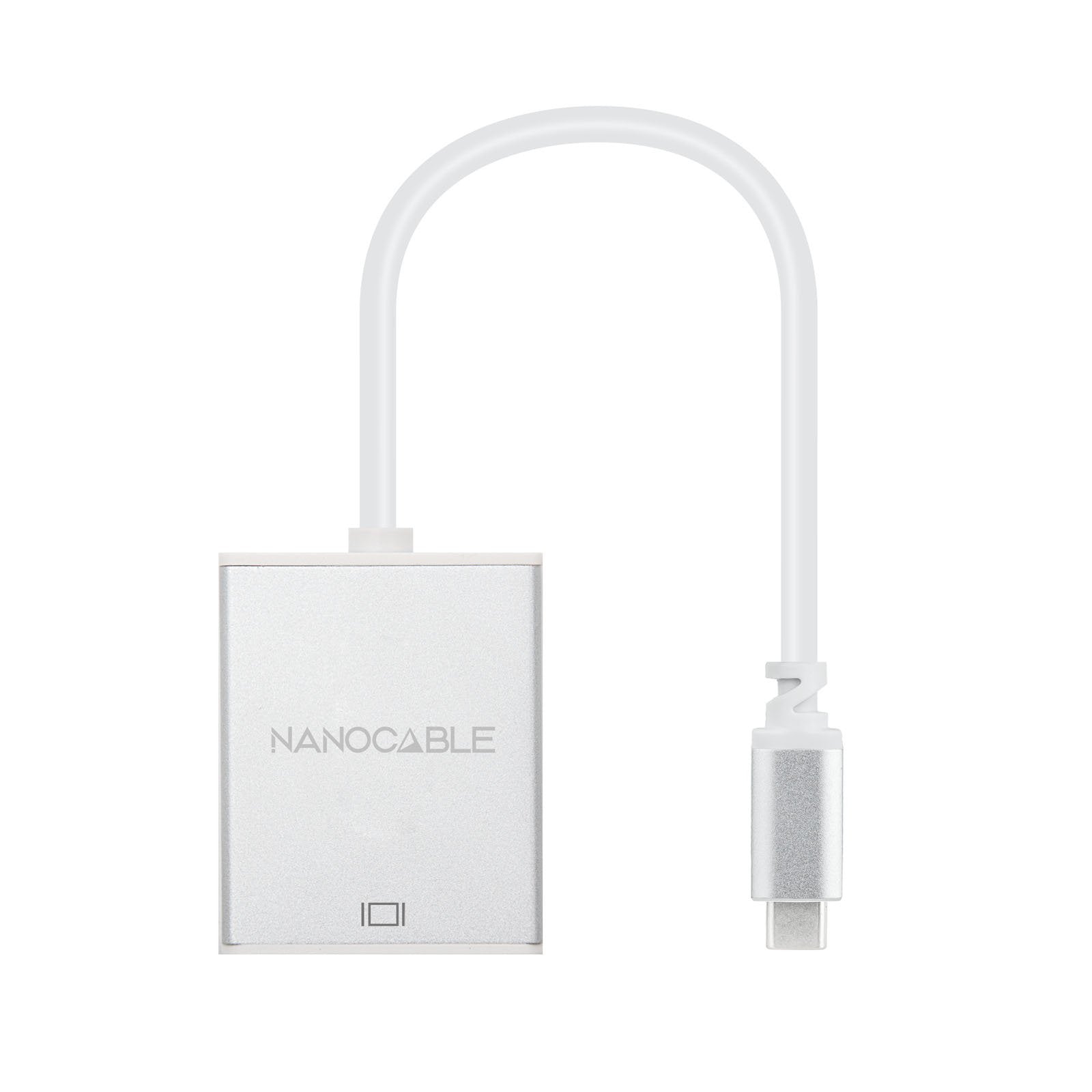 Nanocable Conversor Usb-C A Vga. Usb-C/M - Vga/H - Aluminio - 10 Cm - Gris