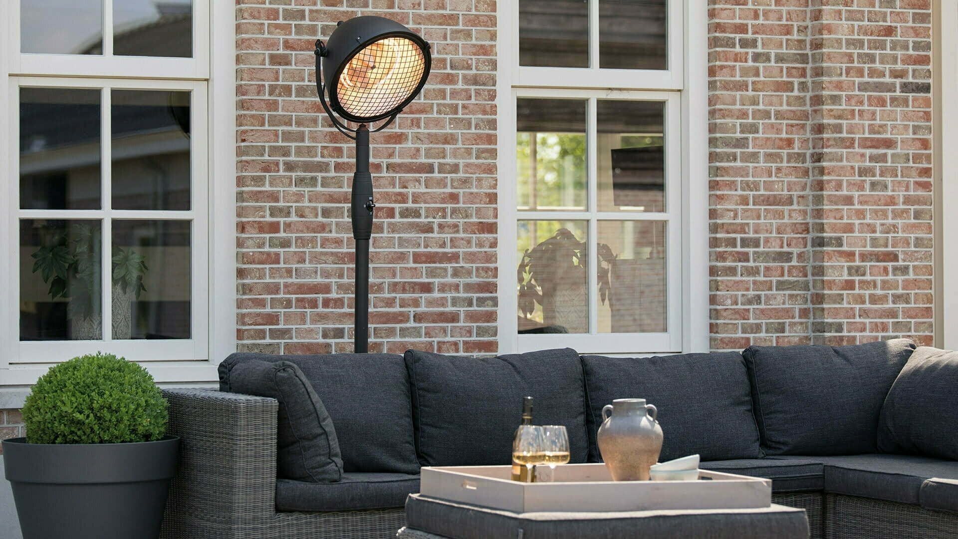 Sunred Calefactor Rss19, Infrarrojo De Pie Indus Bright, 2100 W, Negro